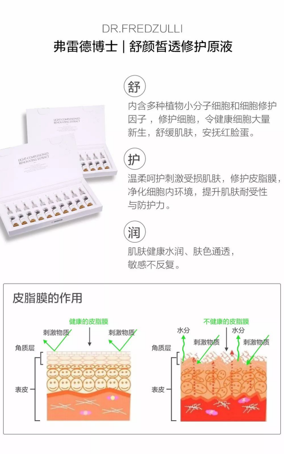 红脸蛋专用品：弗雷德博士舒颜皙透修护原液
