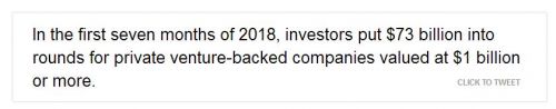Crunchbase报告 前7个月内全球独角兽融资达730亿美元