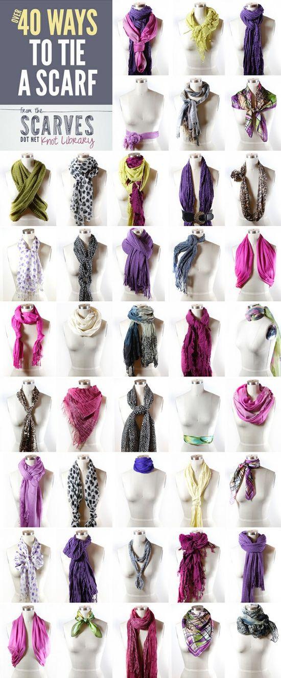 女士围巾的40种搭配方法