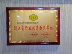 杭州艾昕尔服饰有限公司被评为“浙江省行业优秀示范单位”